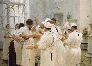 Ilia Efimovich Repin Lofton Palfrey doctors in the operating room oil